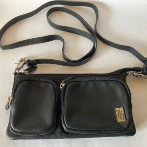 Harley-Davidson - Black Convertible Cross Body / Belt Leather Bag